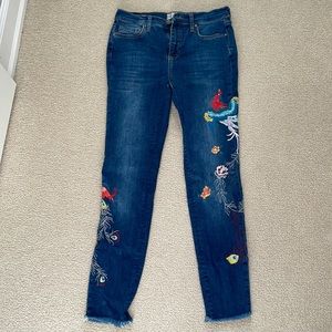 Free people embroidered jeans